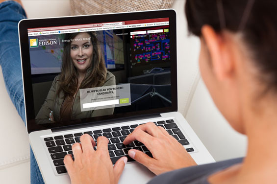 person on a laptop with displaying the ondemand screen