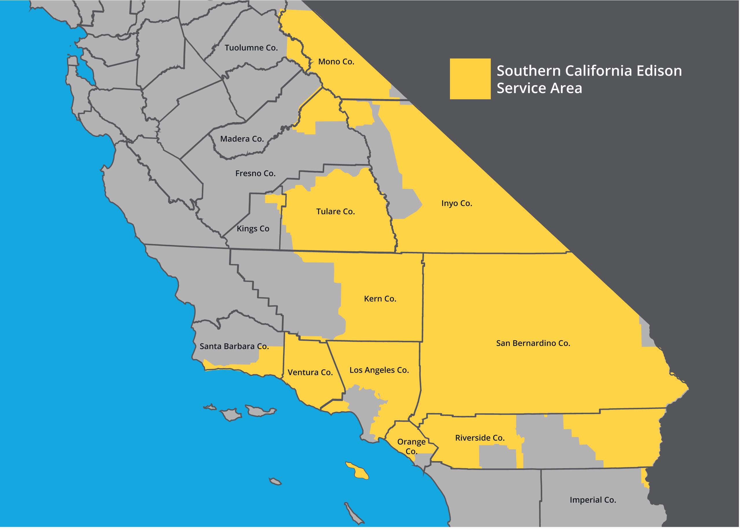 SCE service territory map