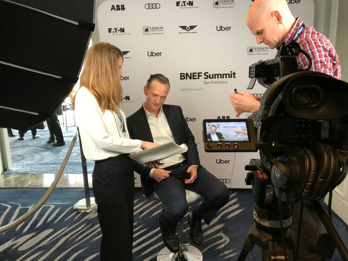 Man being interviewed