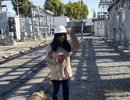 Image of Evelia Carmona, Manager – Transmission and Distribution, at a work site